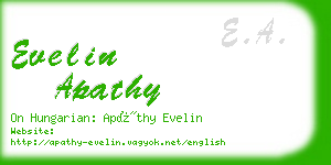 evelin apathy business card